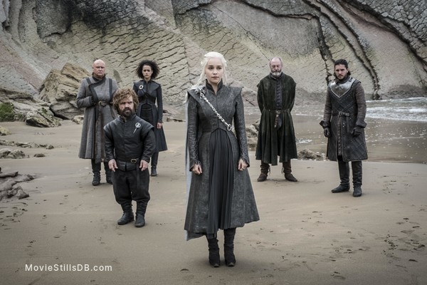 Game of Thrones - Publicity still of Peter Dinklage, Liam Cunningham, Kit Harington, Emilia Clarke, Conleth Hill & Nathalie Emmanuel Game of Thrones - Publicity still of Peter Dinklage, Liam Cunningham, Kit Harington, Emilia Clarke, Conleth Hill & Nathalie Emmanuel