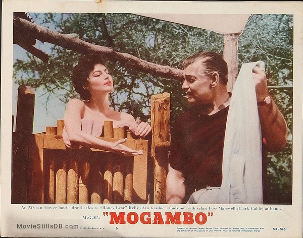 Mogambo Lobby card with Clark Gable Ava Gardner
