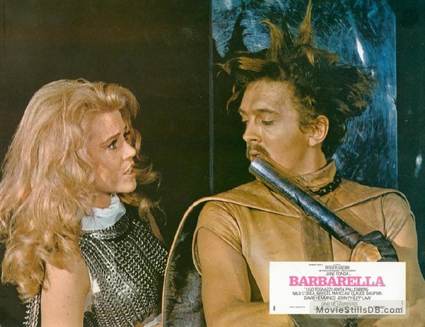Barbarella - Lobby card with Jane Fonda & David Hemmings Barbarella - Lobby card with Jane Fonda & David Hemmings