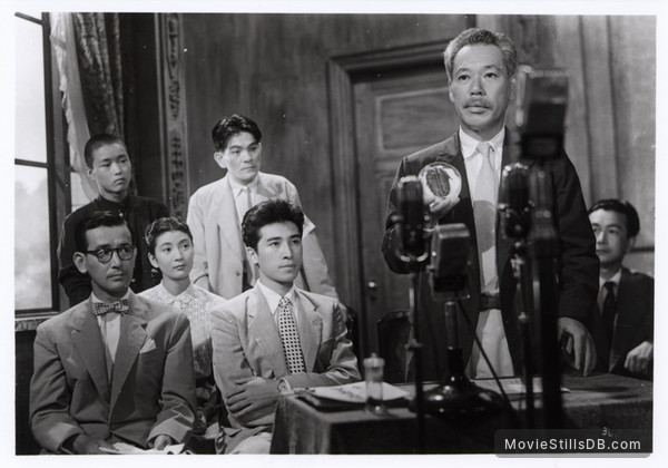 Gojira - Publicity still of Takashi Shimura & Akira Takarada