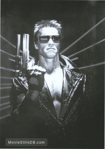 The Terminator - Promotional art with Arnold Schwarzenegger