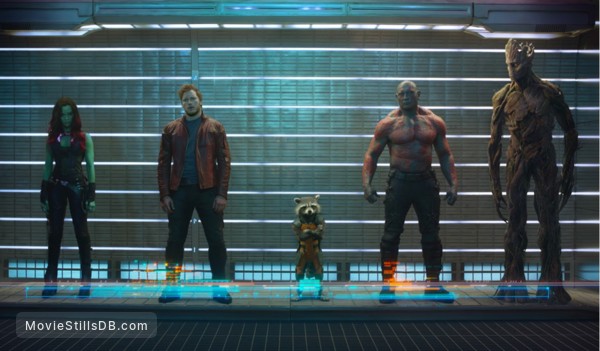 Guardians of the Galaxy - Publicity still of Zoe Saldana, Chris Pratt & Dave Bautista Guardians of the Galaxy - Publicity still of Zoe Saldana, Chris Pratt & Dave Bautista
