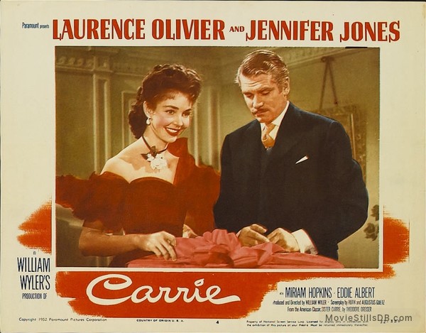 Carrie - Lobby card with Laurence Olivier & Jennifer Jones