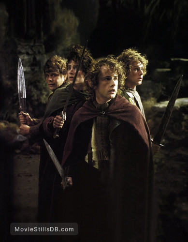 The Lord of the Rings: The Fellowship of the Ring - Publicity still of Elijah Wood, Dominic Monaghan, Sean Astin & Billy Boyd The Lord of the Rings: The Fellowship of the Ring - Publicity still of Elijah Wood, Dominic Monaghan, Sean Astin & Billy Boyd