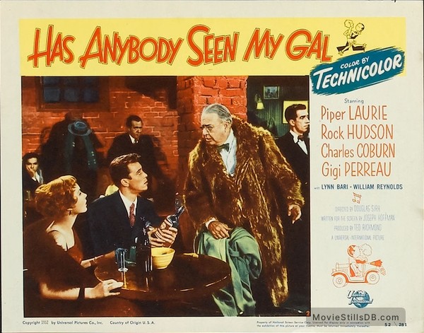 Has Anybody Seen My Gal - Lobby card with Charles Coburn & Piper Laurie