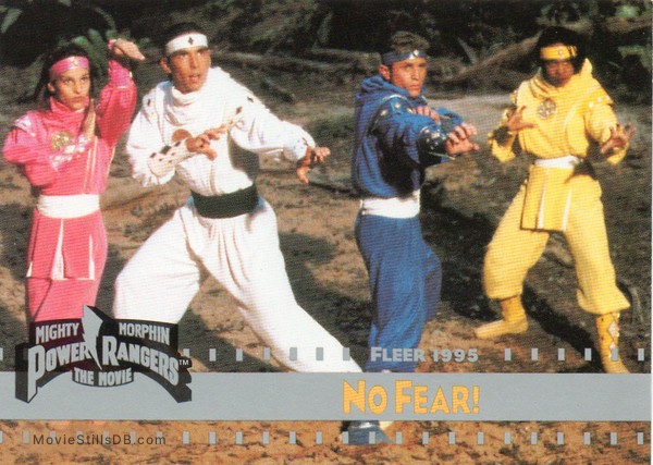 Mighty Morphin Power Rangers: The Movie - Lobby card with Amy Jo Johnson, Jason David Frank, David Yost & Karan Ashley Mighty Morphin Power Rangers: The Movie - Lobby card with Amy Jo Johnson, Jason David Frank, David Yost & Karan Ashley