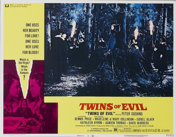 Twins Of Evil Lobby Card