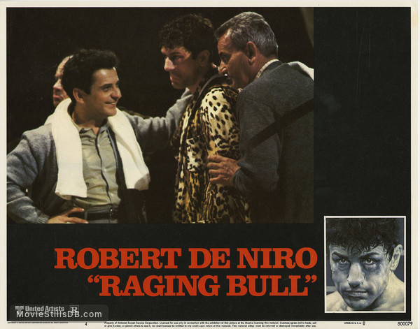 Raging Bull Lobby Card With Robert De Niro Joe Pesci