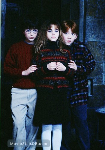 Harry Potter and the Sorcerer's Stone - Publicity still of Daniel Radcliffe, Rupert Grint & Emma Watson Harry Potter and the Sorcerer's Stone - Publicity still of Daniel Radcliffe, Rupert Grint & Emma Watson