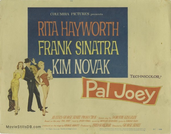 Pal Joey Lobby Card With Rita Hayworth Frank Sinatra