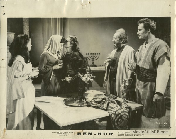 Ben-Hur - Lobby card with Charlton Heston & Sam Jaffe