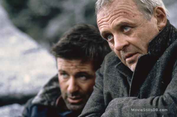 The Edge  Publicity still of Alec Baldwin & Anthony Hopkins