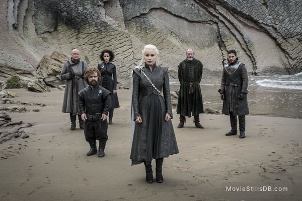 Game of Thrones - Publicity still of Peter Dinklage, Liam Cunningham, Kit Harington, Emilia Clarke, Conleth Hill & Nathalie Emmanuel Game of Thrones - Publicity still of Peter Dinklage, Liam Cunningham, Kit Harington, Emilia Clarke, Conleth Hill & Nathalie Emmanuel