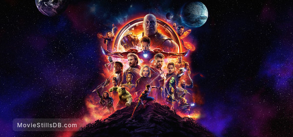 Avengers: Infinity War - Promotional art with Chris Hemsworth, Dave Bautista, Chris Pratt, Danai Gurira, Elizabeth Olsen, Letitia Wright, Paul Bettany, Anthony Mackie, Chris Evans, Scarlett Johansson, Mark Ruffalo, Josh Brolin, Don Cheadle, Sebastian Stan, Benedict Cumberbatch, Chadwick Boseman, Pom Klementieff, Benedict Wong, Karen Gillan, Zoe Saldana, Robert Downey Jr. & Tom Holland Avengers: Infinity War - Promotional art with Chris Hemsworth, Dave Bautista, Chris Pratt, Danai Gurira, Elizabeth Olsen, Letitia Wright, Paul Bettany, Anthony Mackie, Chris Evans, Scarlett Johansson, Mark Ruffalo, Josh Brolin, Don Cheadle, Sebastian Stan, Benedict Cumberbatch, Chadwick Boseman, Pom Klementieff, Benedict Wong, Karen Gillan, Zoe Saldana, Robert Downey Jr. & Tom Holland