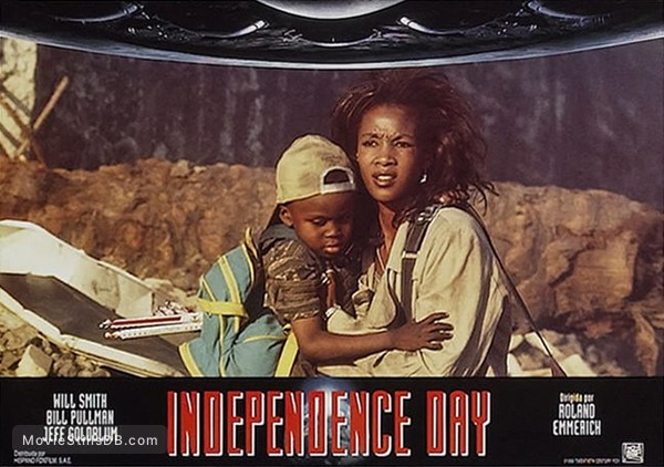 Independence Day - Lobby card with Vivica A. Fox & Ross Bagley