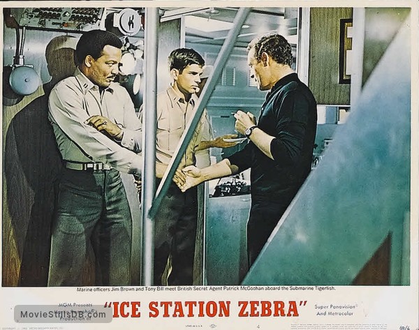 Ice Station Zebra Lobby Card With Patrick Mcgoohan Jim Brown