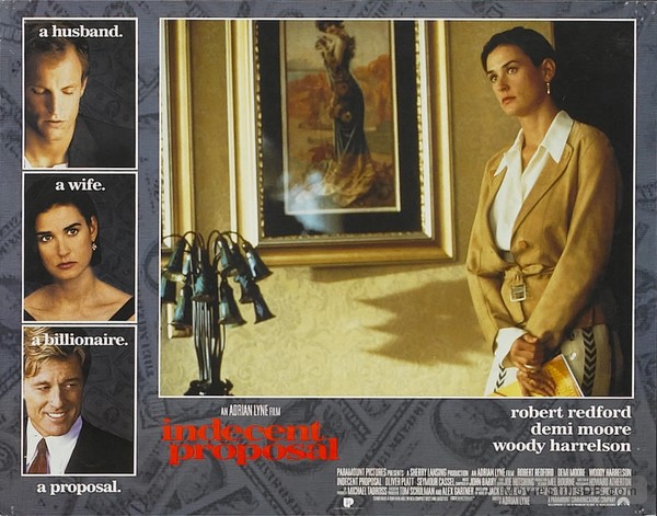 Indecent Proposal Lobby Card With Demi Moore Robert Redford