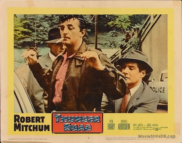 Thunder Road - Lobby card with Robert Mitchum & Gene Barry