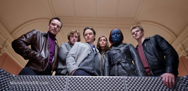 X-Men: First Class - Publicity still of James McAvoy, Michael Fassbender, Jennifer Lawrence, Rose Byrne, Lucas Till & Caleb Landry Jones X-Men: First Class - Publicity still of James McAvoy, Michael Fassbender, Jennifer Lawrence, Rose Byrne, Lucas Till & Caleb Landry Jones