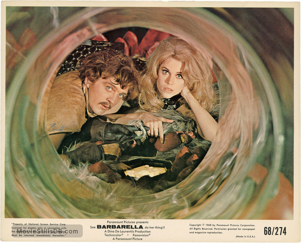 Barbarella - Lobby card with Jane Fonda & David Hemmings Barbarella - Lobby card with Jane Fonda & David Hemmings