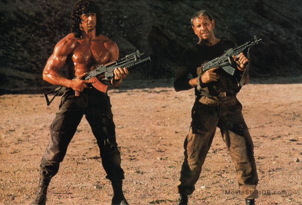 Rambo III - Publicity Still Of Sylvester Stallone & Richard Crenna