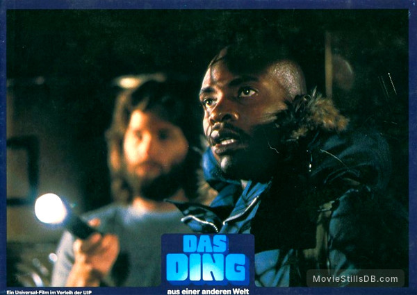 The Thing - Lobby card with Kurt Russell & Keith David