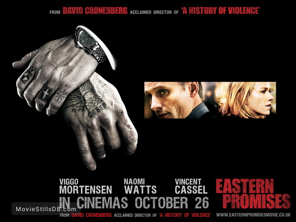 EASTERN PROMISES Movie POSTER 27x40 C Viggo Mortensen Naomi Watts Vincent Cassel 