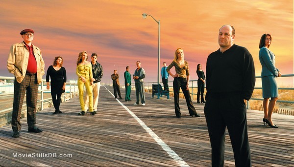 The Sopranos - Promotional art with Drea de Matteo, Steven Van Zandt, Aida Turturro, Dominic Chianese, Robert Iler, Tony Sirico, Lorraine Bracco, Michael Imperioli, Jamie-Lynn Sigler, Edie Falco, James Gandolfini & Joe Pantoliano The Sopranos - Promotional art with Drea de Matteo, Steven Van Zandt, Aida Turturro, Dominic Chianese, Robert Iler, Tony Sirico, Lorraine Bracco, Michael Imperioli, Jamie-Lynn Sigler, Edie Falco, James Gandolfini & Joe Pantoliano