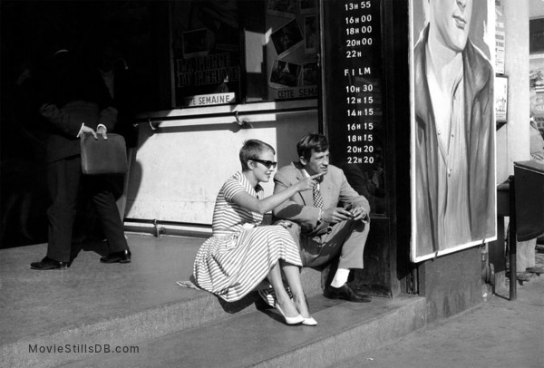 A Bout De Souffle Publicity Still Of Jean Paul Belmondo Jean Seberg