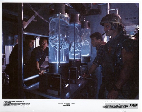 Aliens - Lobby card with Michael Biehn, Lance Henriksen, Paul Reiser & William Hope Aliens - Lobby card with Michael Biehn, Lance Henriksen, Paul Reiser & William Hope