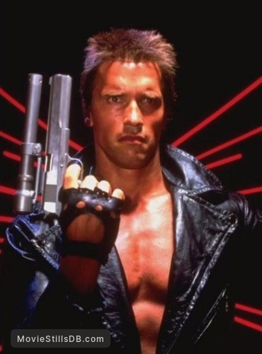 The Terminator - Promotional art with Arnold Schwarzenegger