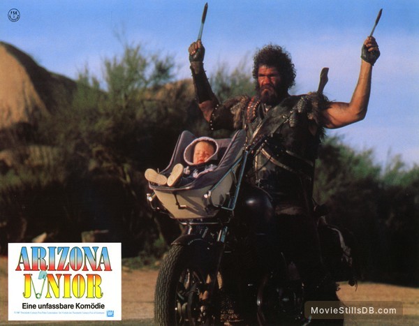 Raising Arizona - Lobby card with Randall 'Tex' Cobb & Nicolas Cage