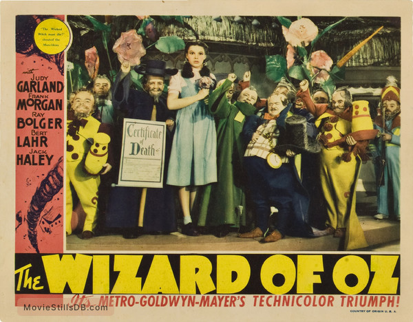 The Wizard Of Oz Lobby Card With Judy Garland Charles Becker