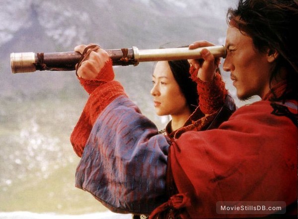 Wo hu cang long - Publicity still of Zhang Ziyi & Chang Chen