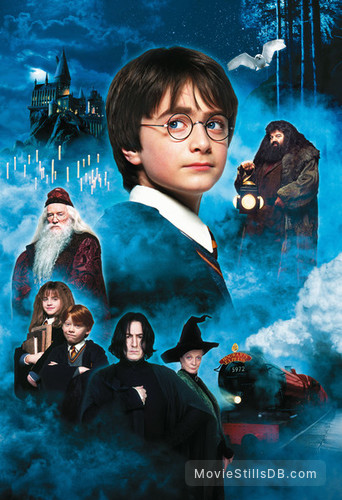 Harry Potter and the Sorcerer's Stone - Promotional art with Daniel Radcliffe, Rupert Grint, Emma Watson, Richard Harris, Robbie Coltrane, Alan Rickman & Maggie Smith Harry Potter and the Sorcerer's Stone - Promotional art with Daniel Radcliffe, Rupert Grint, Emma Watson, Richard Harris, Robbie Coltrane, Alan Rickman & Maggie Smith