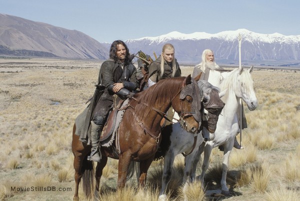 The Lord of the Rings: The Two Towers - Publicity still of Orlando Bloom, Ian McKellen & Viggo Mortensen The Lord of the Rings: The Two Towers - Publicity still of Orlando Bloom, Ian McKellen & Viggo Mortensen