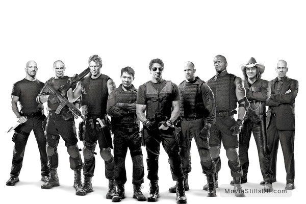 The Expendables - Promotional art with Dolph Lundgren, Sylvester Stallone, Bruce Willis, Jason Statham, Jet Li, Mickey Rourke, Terry Crews, Randy Couture & Steve Austin The Expendables - Promotional art with Dolph Lundgren, Sylvester Stallone, Bruce Willis, Jason Statham, Jet Li, Mickey Rourke, Terry Crews, Randy Couture & Steve Austin