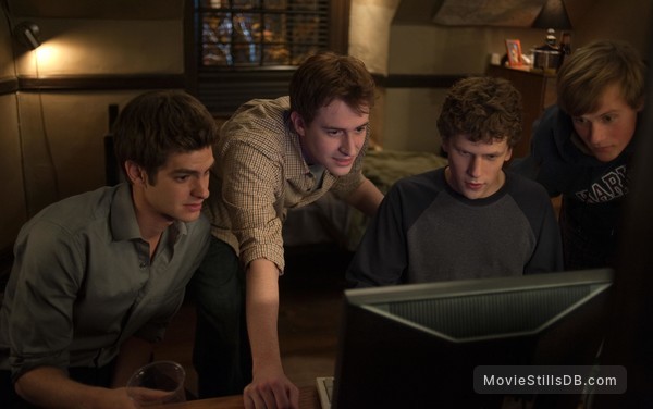 The Social Network - Publicity still of Joseph Mazzello, Jesse Eisenberg, Andrew Garfield & Patrick Mapel The Social Network - Publicity still of Joseph Mazzello, Jesse Eisenberg, Andrew Garfield & Patrick Mapel