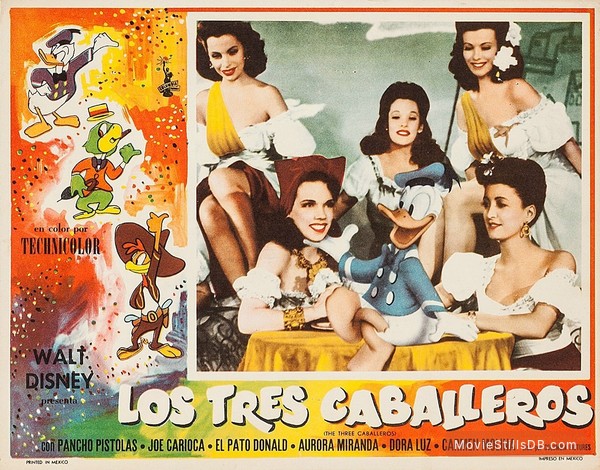 The Three Caballeros Lobby card with Aurora Miranda Carmen Molina