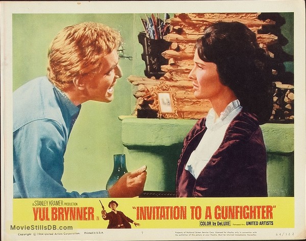 Invitation to a Gunfighter - Lobby card with George Segal & Janice Rule