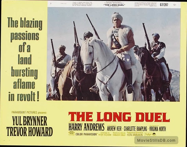 The Long Duel Lobby Card With Yul Brynner