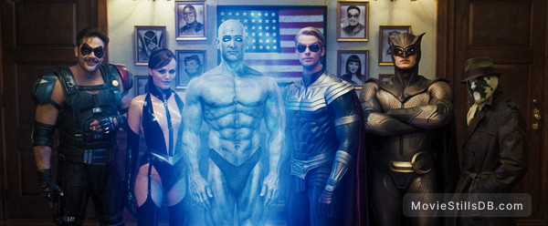 Watchmen - Publicity still of Jeffrey Dean Morgan, Malin Åkerman, Billy Crudup, Matthew Goode, Patrick Wilson & Jackie Earle Haley Watchmen - Publicity still of Jeffrey Dean Morgan, Malin Åkerman, Billy Crudup, Matthew Goode, Patrick Wilson & Jackie Earle Haley