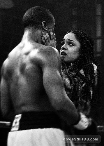 creed publicity still of michael b jordan tessa thompson creed publicity still of michael b