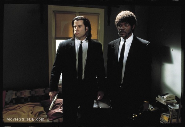 Pulp Fiction - Publicity still of John Travolta & Samuel L. Jackson Pulp Fiction - Publicity still of John Travolta & Samuel L. Jackson