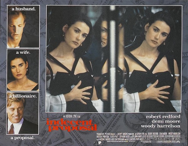 Indecent Proposal - Lobby card with Demi Moore & Woody Harrelson