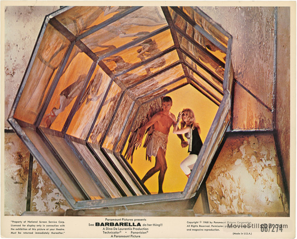 Barbarella - Lobby card with Jane Fonda & John Phillip Law Barbarella - Lobby card with Jane Fonda & John Phillip Law