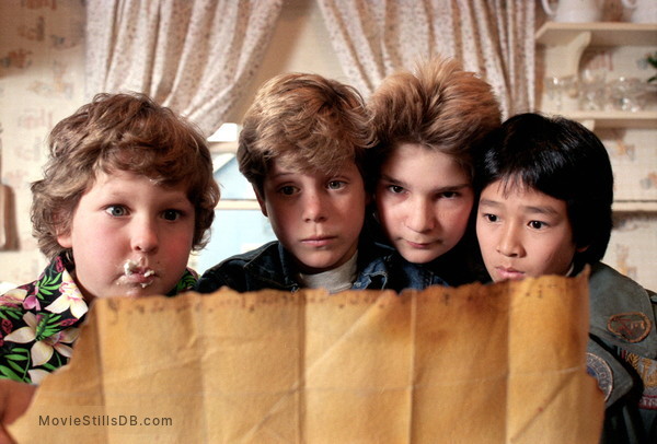 The Goonies - Publicity still of Sean Astin, Jonathan Ke Quan, Corey Feldman & Jeff Cohen The Goonies - Publicity still of Sean Astin, Jonathan Ke Quan, Corey Feldman & Jeff Cohen