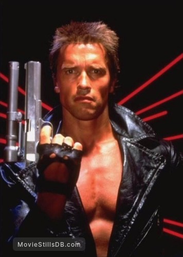 The Terminator - Promotional art with Arnold Schwarzenegger