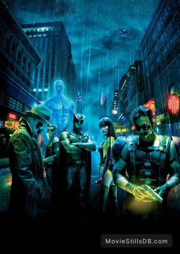 Watchmen - Promotional art with Billy Crudup, Malin Åkerman, Jackie Earle Haley, Patrick Wilson, Matthew Goode & Jeffrey Dean Morgan Watchmen - Promotional art with Billy Crudup, Malin Åkerman, Jackie Earle Haley, Patrick Wilson, Matthew Goode & Jeffrey Dean Morgan