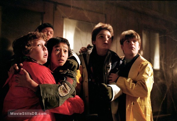 The Goonies - Publicity still of Sean Astin, Corey Feldman, Jonathan Ke Quan, Jeff Cohen & Anne Ramsey The Goonies - Publicity still of Sean Astin, Corey Feldman, Jonathan Ke Quan, Jeff Cohen & Anne Ramsey